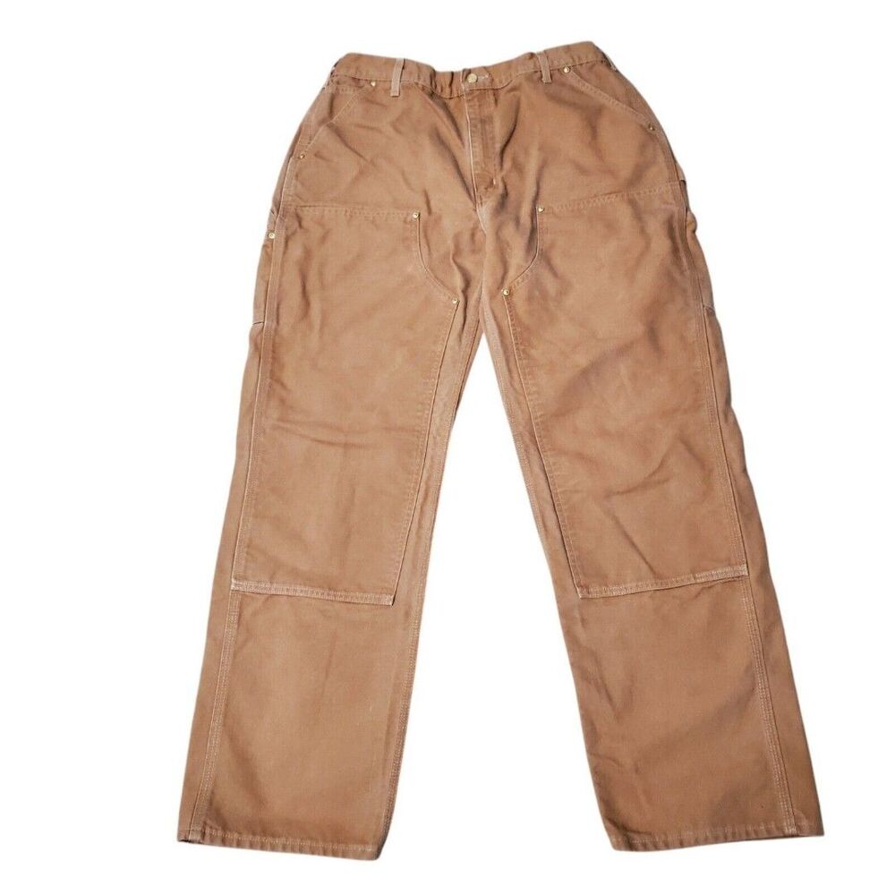 Carhartt Men's Sz 38x34 Loose-Fit Firm Duck Double-Front Utility Work Pants - Picture 3 of 12